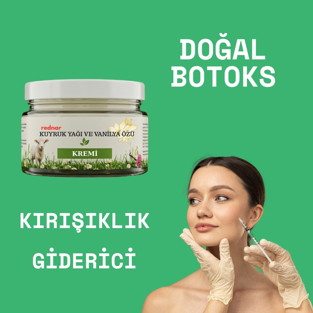 Rednar - Kırışıklık Giderici Doğal Botoks Kremi / Kuyruk Yağı & Vanilya Özlü 1 ALANA 1 BEDAVA