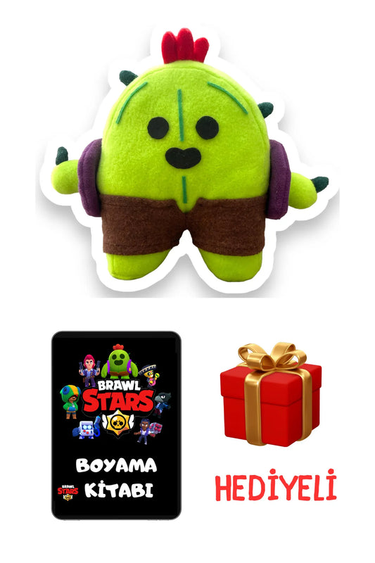 Brawl Stars Spike Peluş Oyuncak - Brawl Stars Peluş - Brawl Stars Oyuncakları - Boyama Kitabı